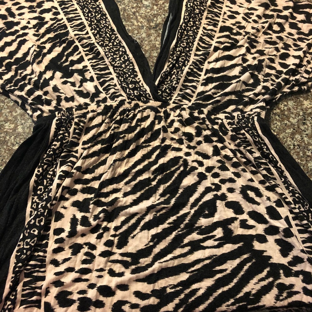 Animal print bathing suit cover up